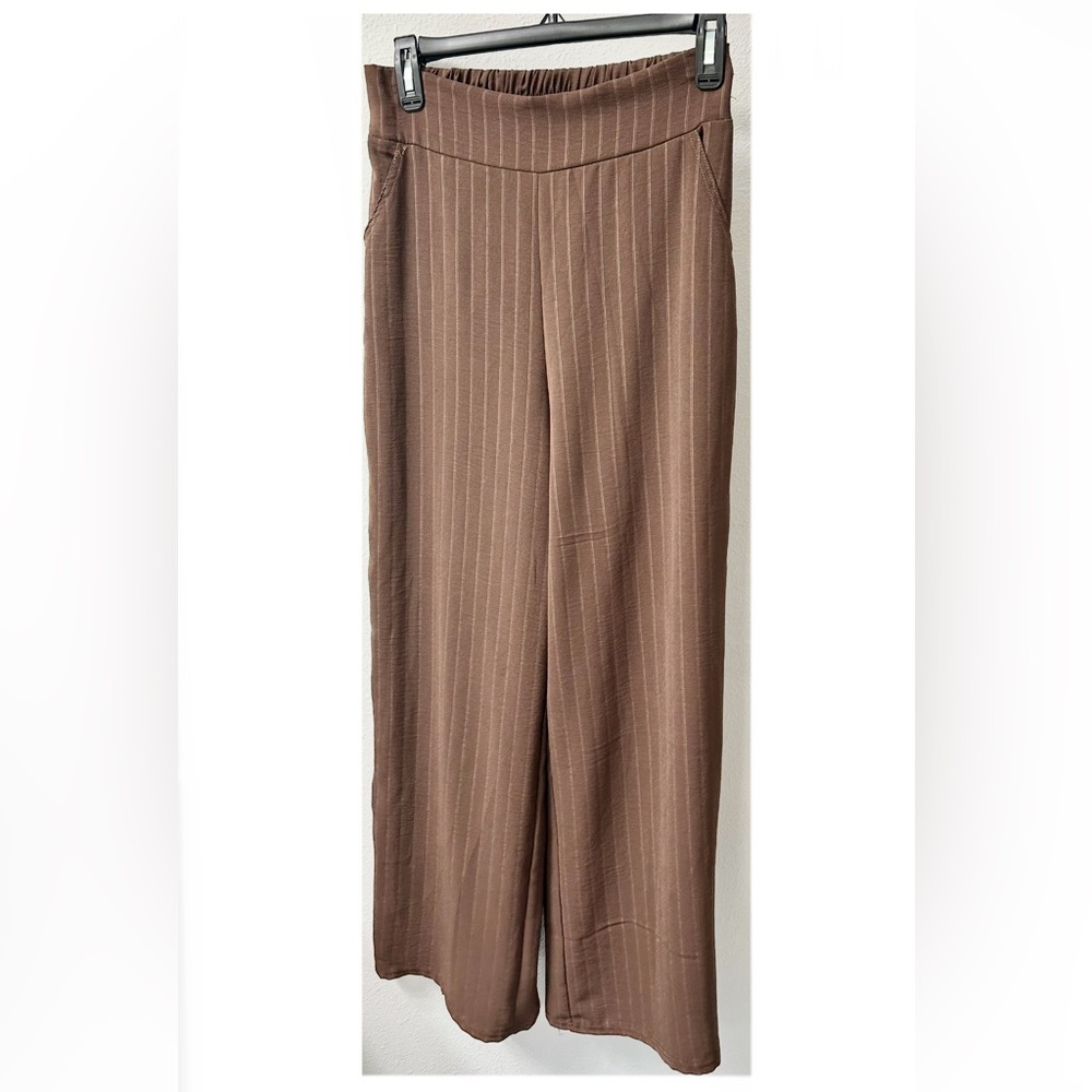 Brown Pinstripe Pants